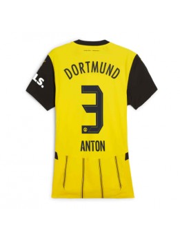 Billige Borussia Dortmund Waldemar Anton #3 Hjemmedrakt Dame 2024-25 Kortermet